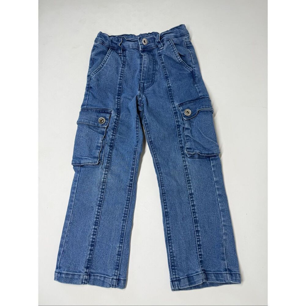 Pink Velvet Girls Blue Jeans Size 5 Carpenter Cargo